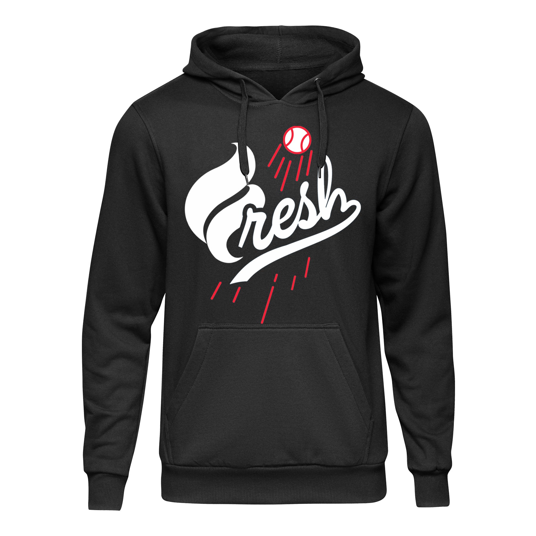 Fresh Baseball Hoodie Black