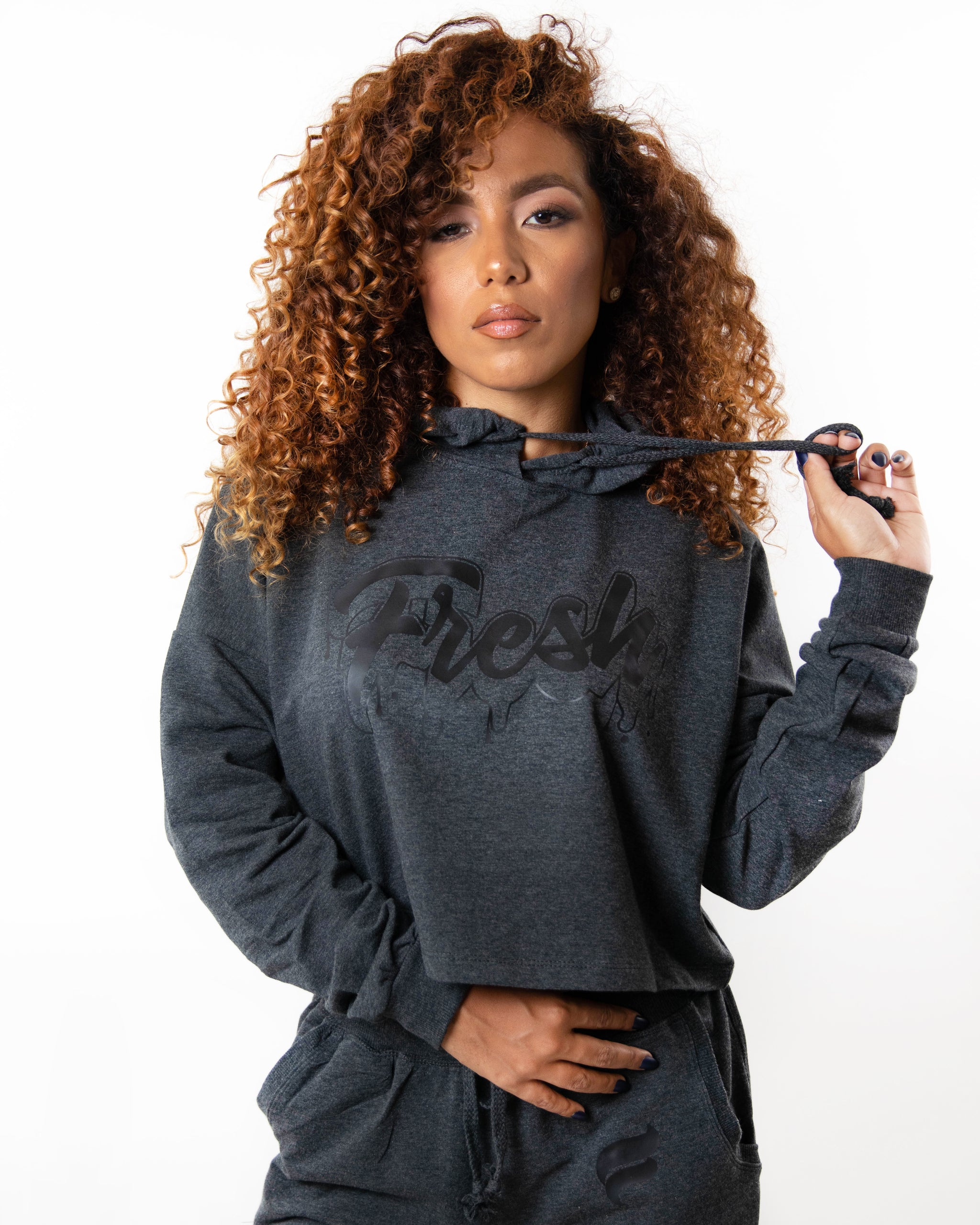 Fresh Joggers Sweatshirt Set - Grey