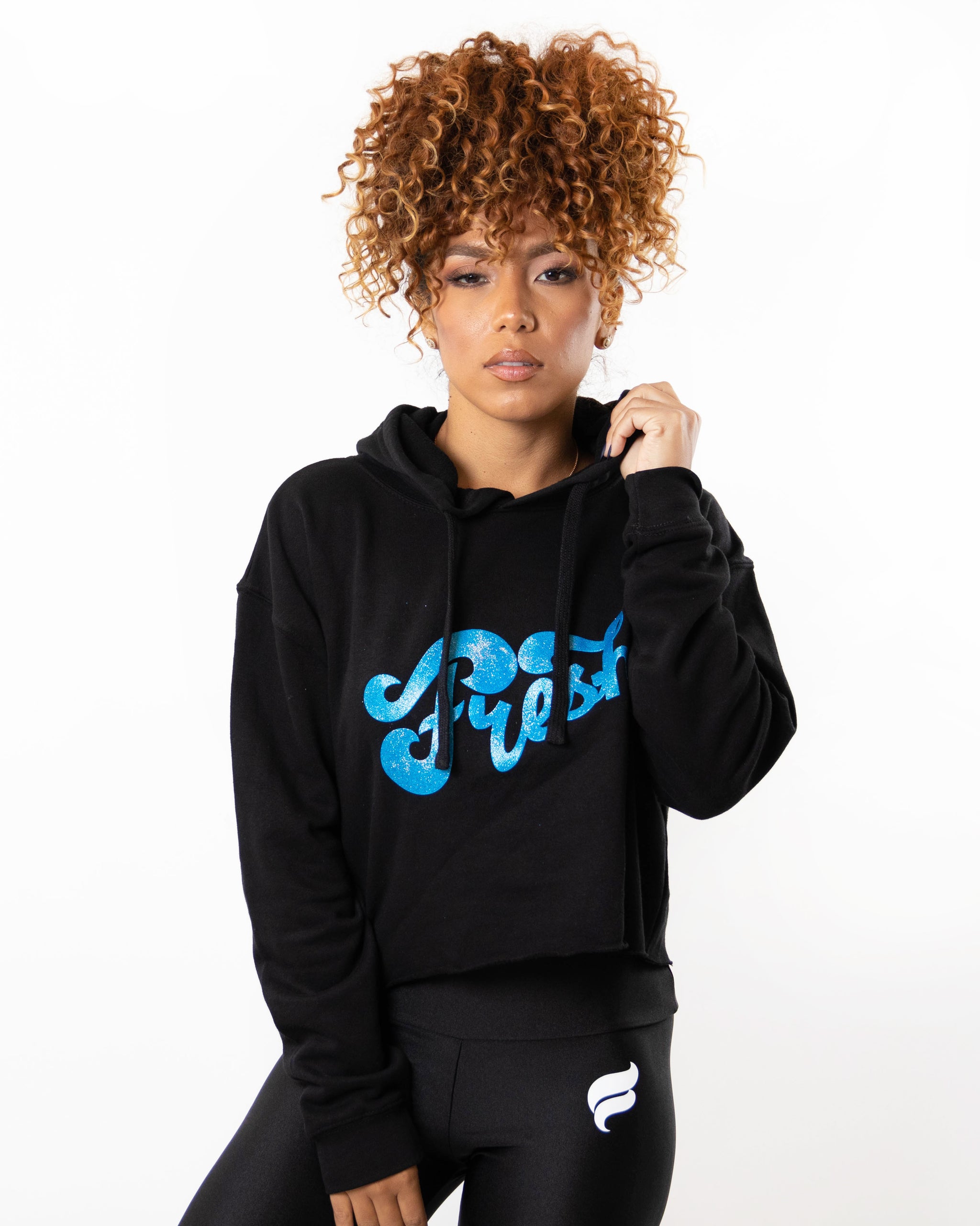 Fresh Cropped Hoodie - Blue